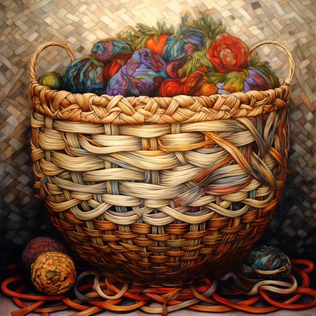 Intricate weave of a handmade basket - Image 2