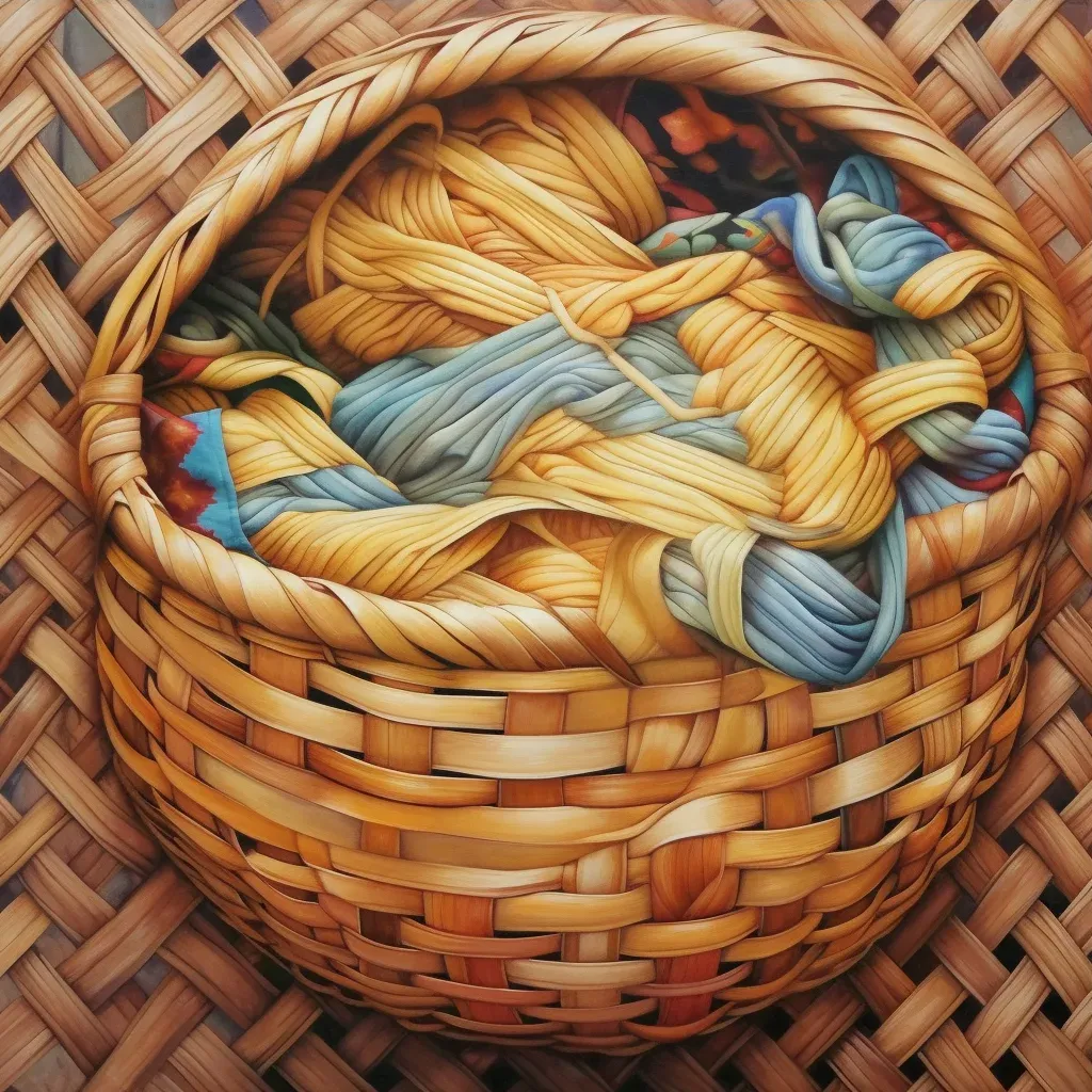 Intricate weave of a handmade basket - Image 3