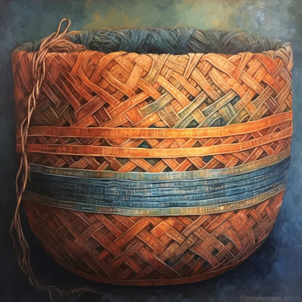 Intricate weave of a handmade basket - Image 4