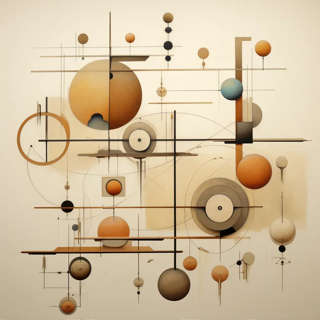 Geometric shapes design in warm earth tones - Image 2