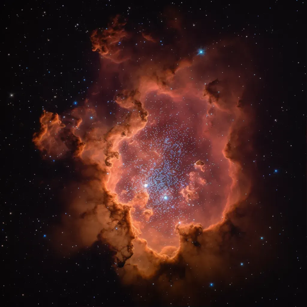 Lagoon Nebula with intricate filaments and star clusters, shot on Canon EOS R - Image 1