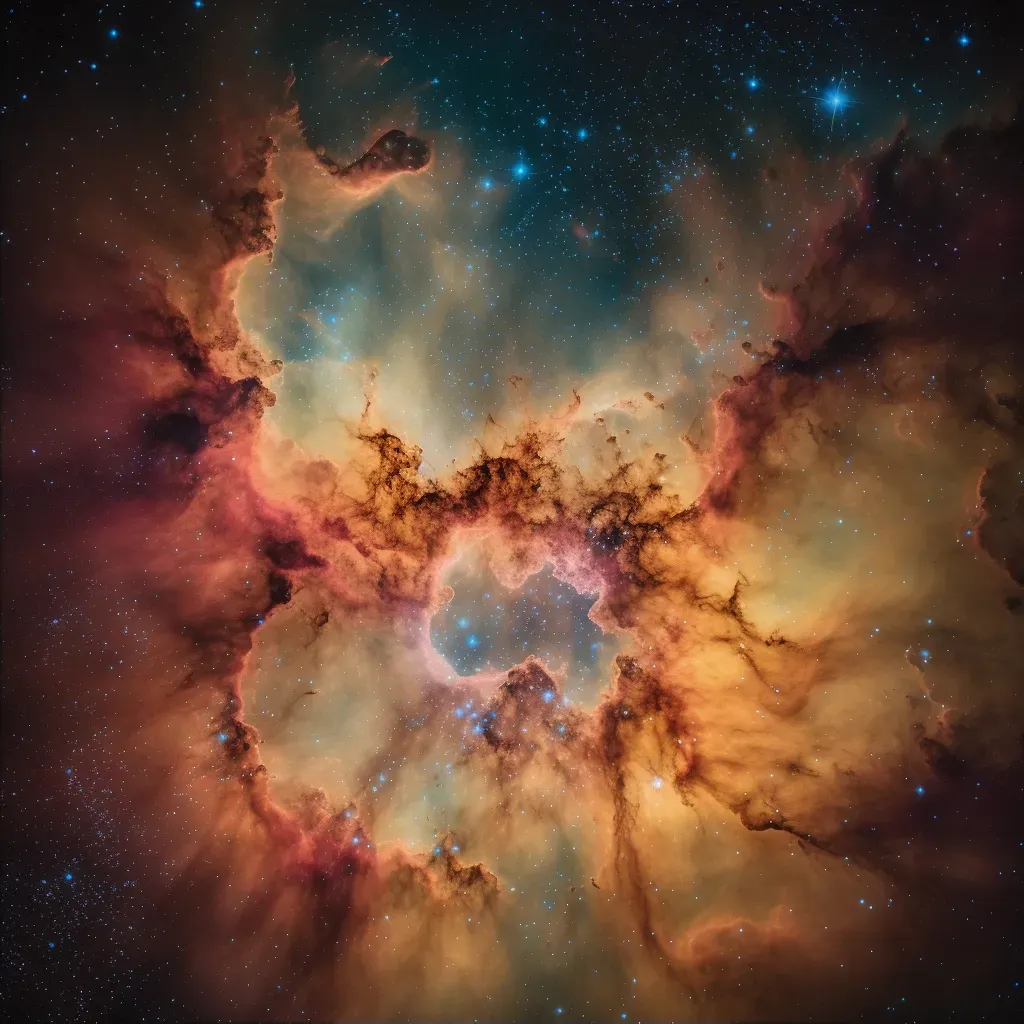 Lagoon Nebula with intricate filaments and star clusters, shot on Canon EOS R - Image 2