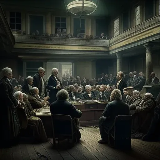 Leaders of the Continental Congress debating the future of the American colonies - Image 3