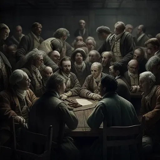 Leaders of the Continental Congress debating the future of the American colonies - Image 4