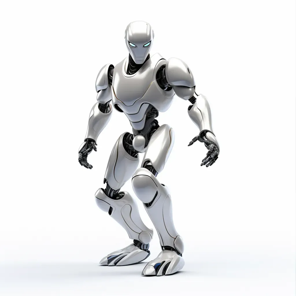 Robotics company futuristic silver robot logo - Image 3