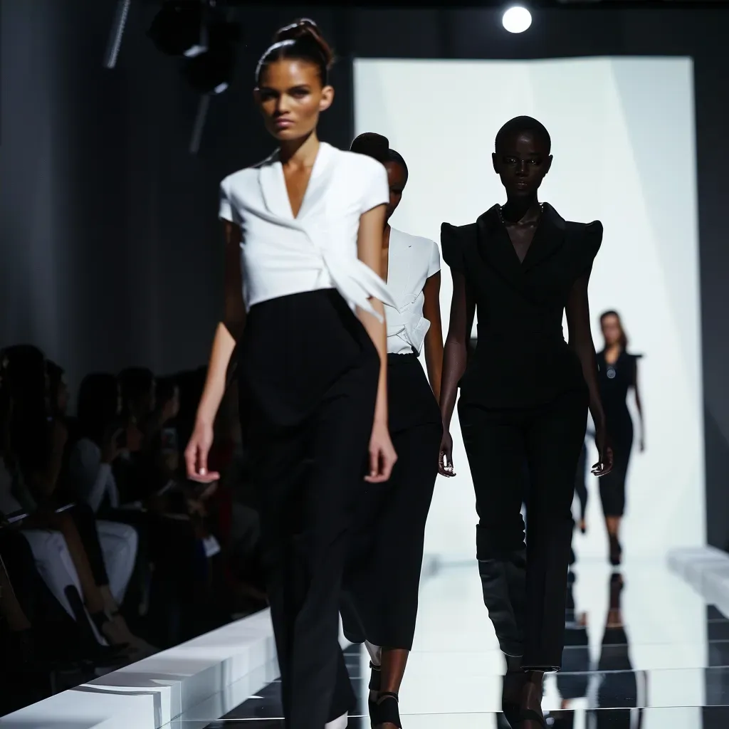 Minimalist modern monochrome runway scene - Image 4