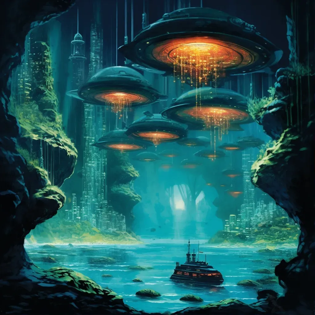 Underwater city on ocean planet - Image 1