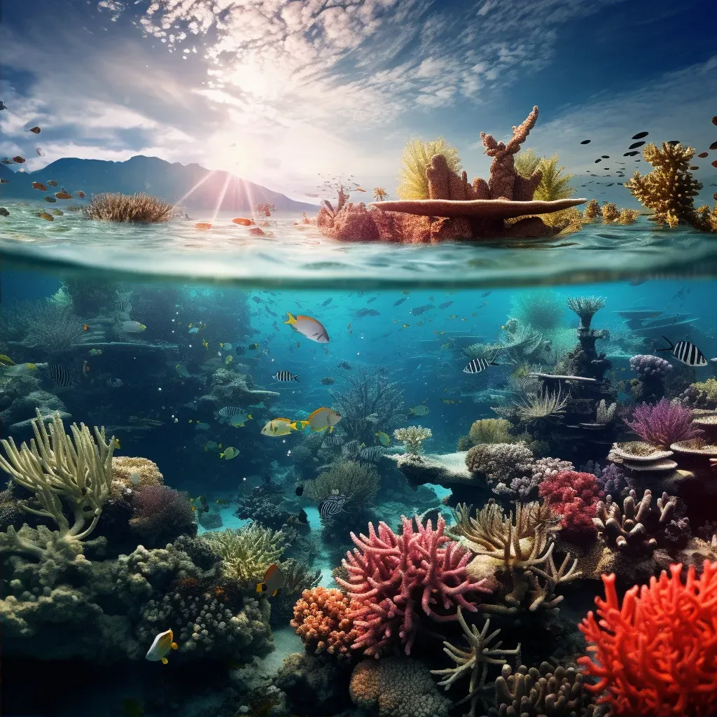 Vibrant coral reef teeming with fish and sea life - Image 2