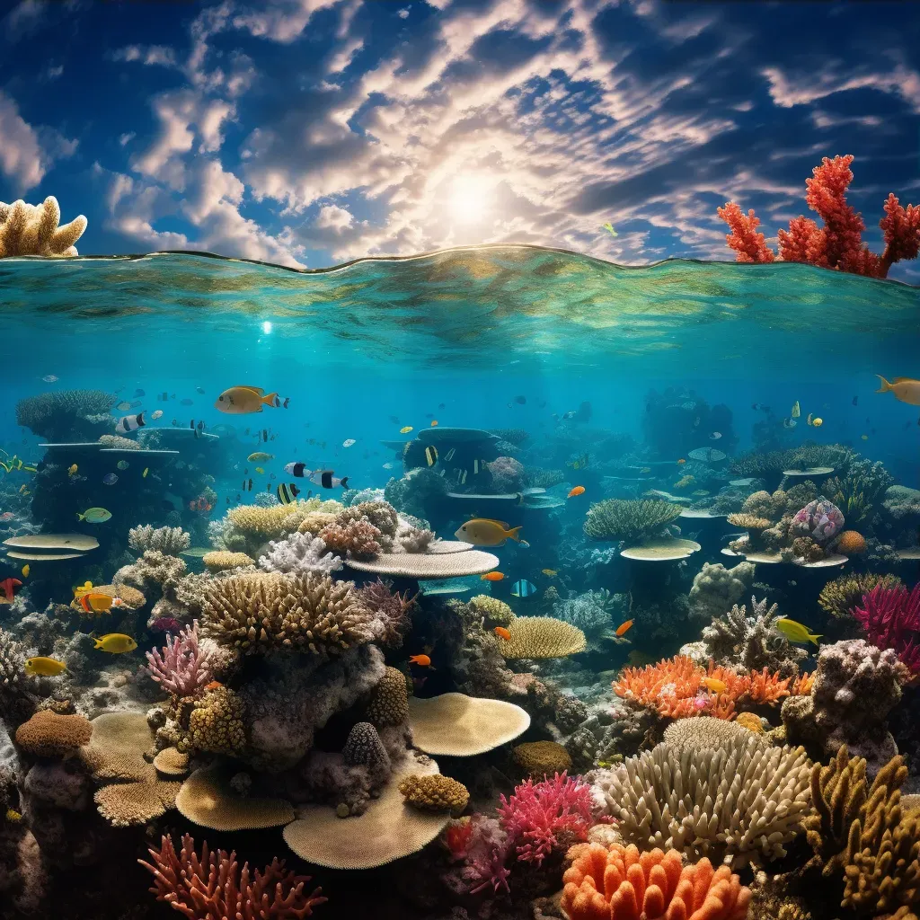 Vibrant coral reef teeming with fish and sea life - Image 3