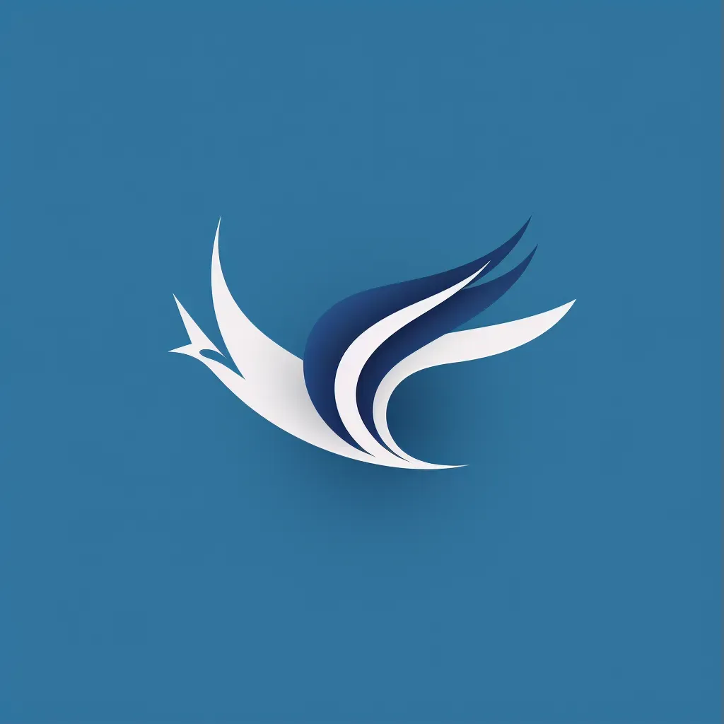 minimalist abstract bird in flight logo - Image 1