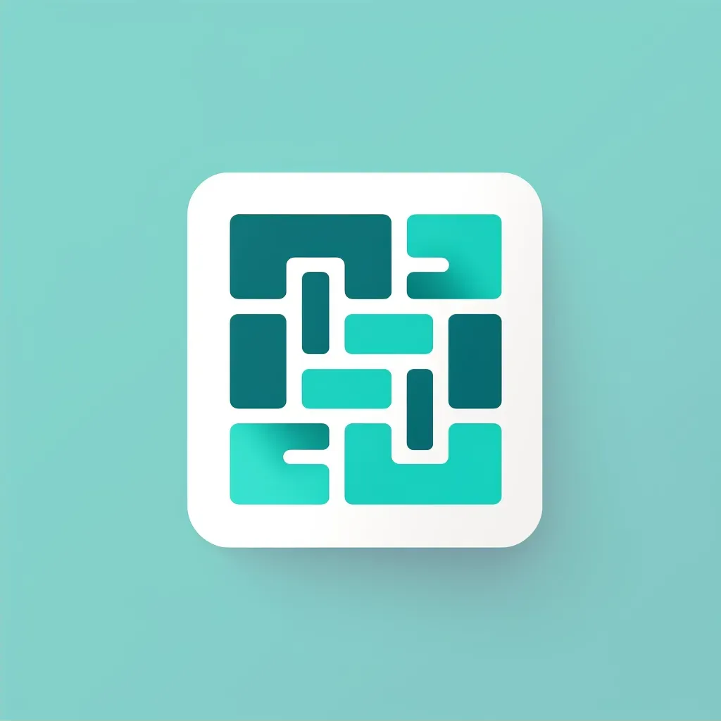 Modern and minimalist app icon health platform logo in teal and white colors - Image 2