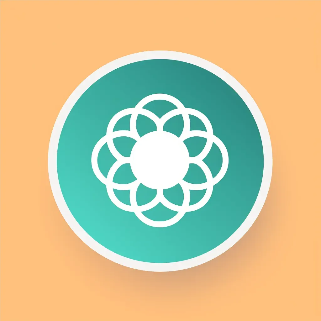 Modern and minimalist app icon health platform logo in teal and white colors - Image 4