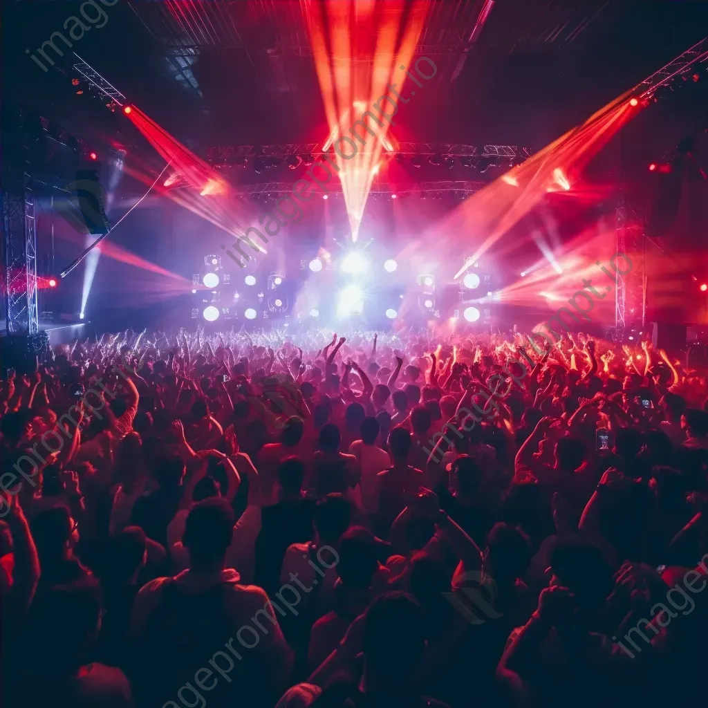 Nightclub with DJ, laser lights, and dancing crowd - Image 4