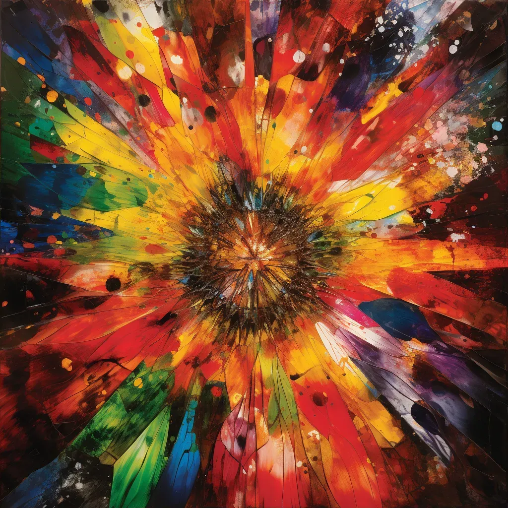 Stunning spectacle of rotating colors and shapes reflecting a kaleidoscope