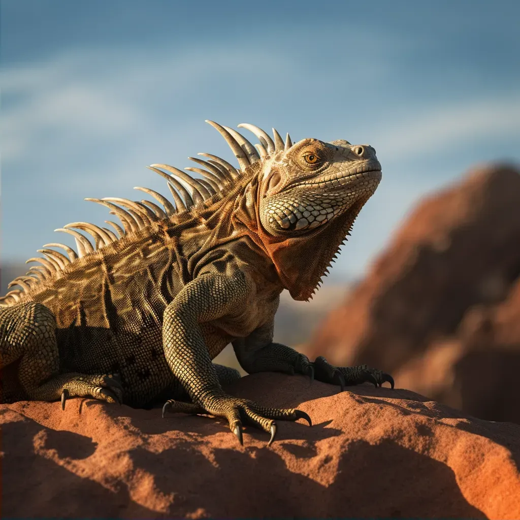 Iguana in Desert Habitat