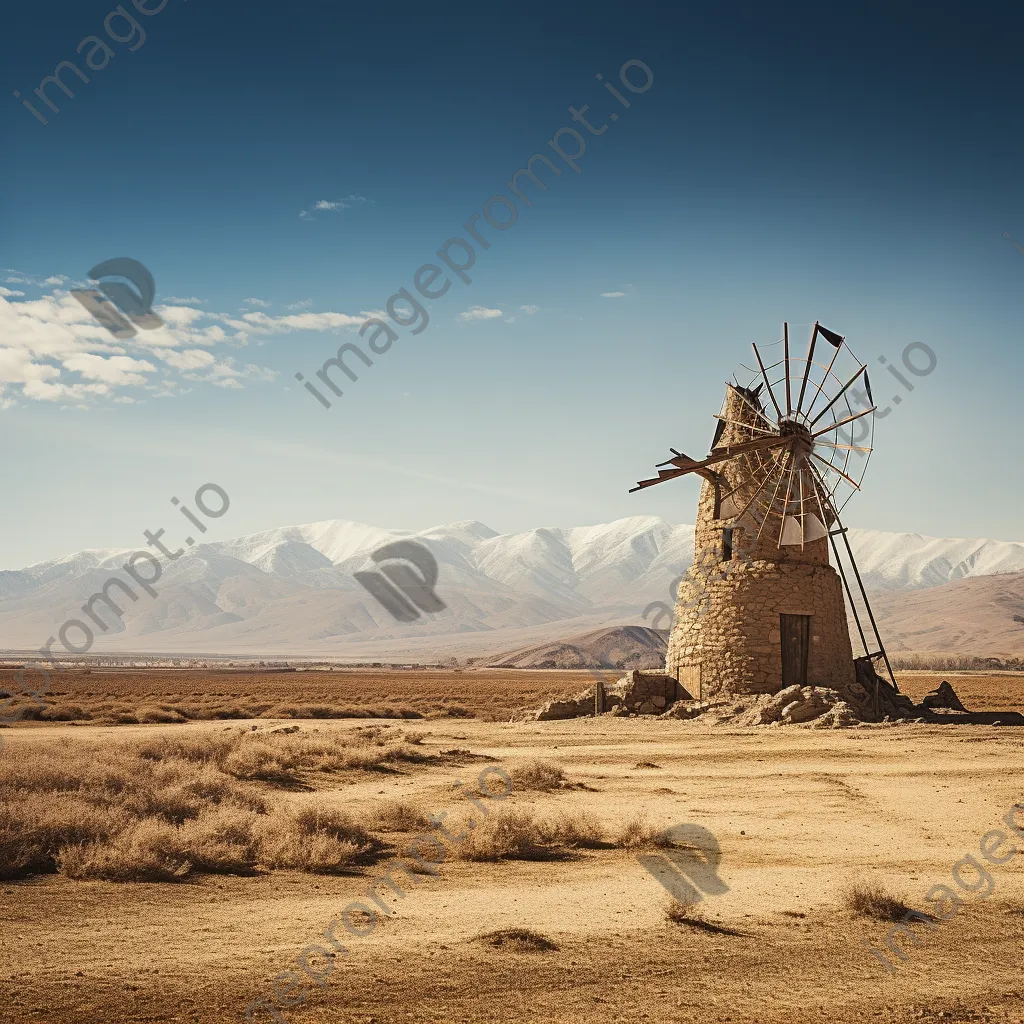 Ancient Persian windmill in arid landscape - Image 4