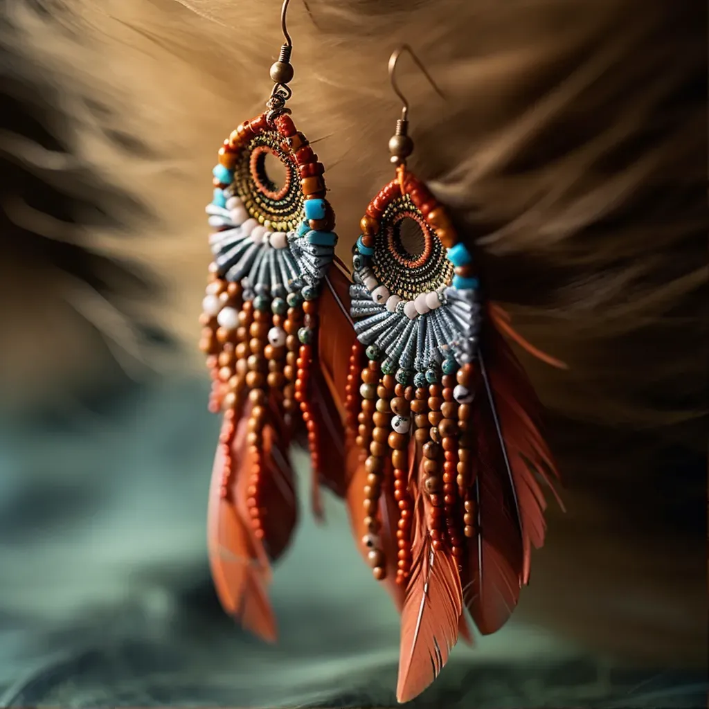 boho chic earrings - Image 1