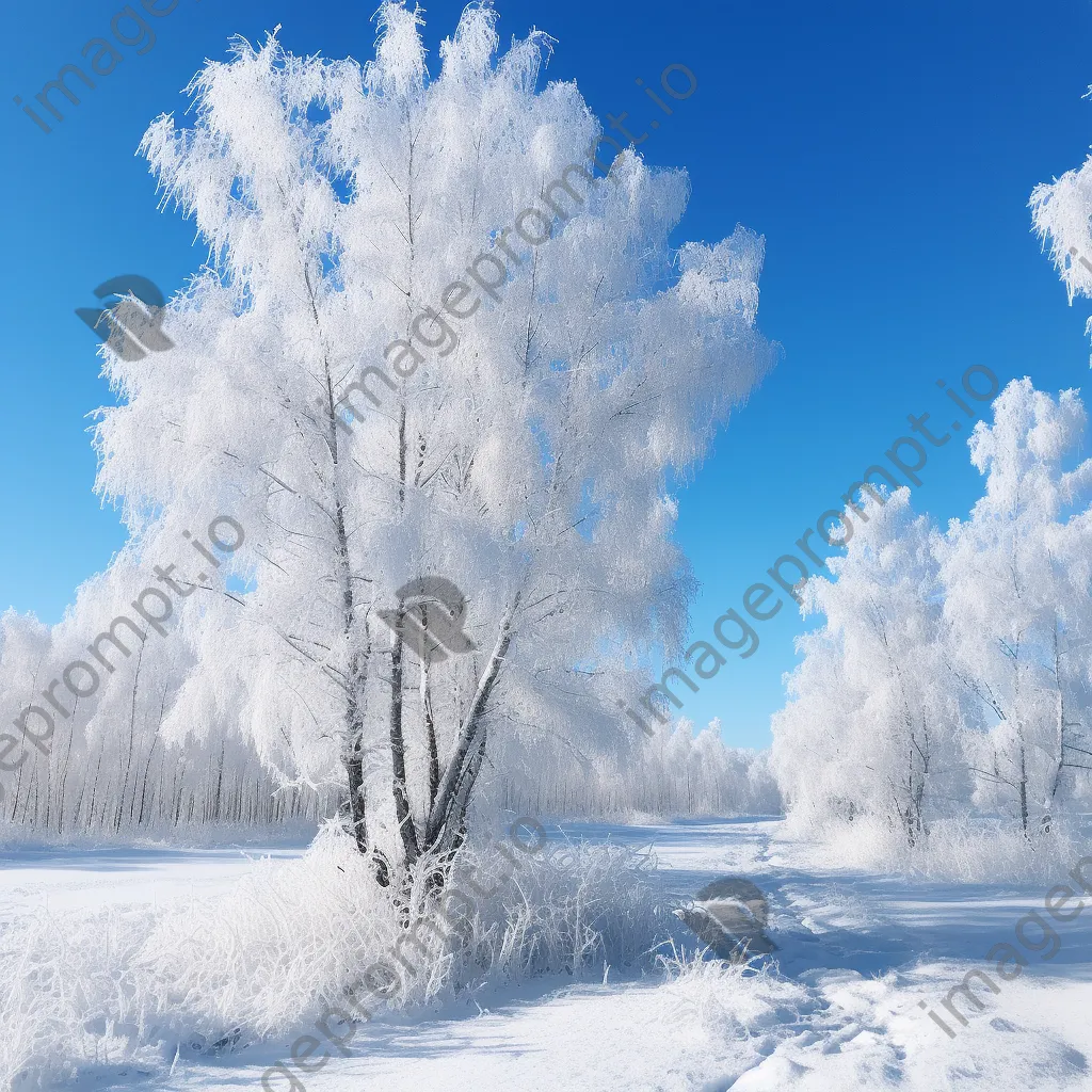 Frosted trees in front of a glacial landscape - Image 3