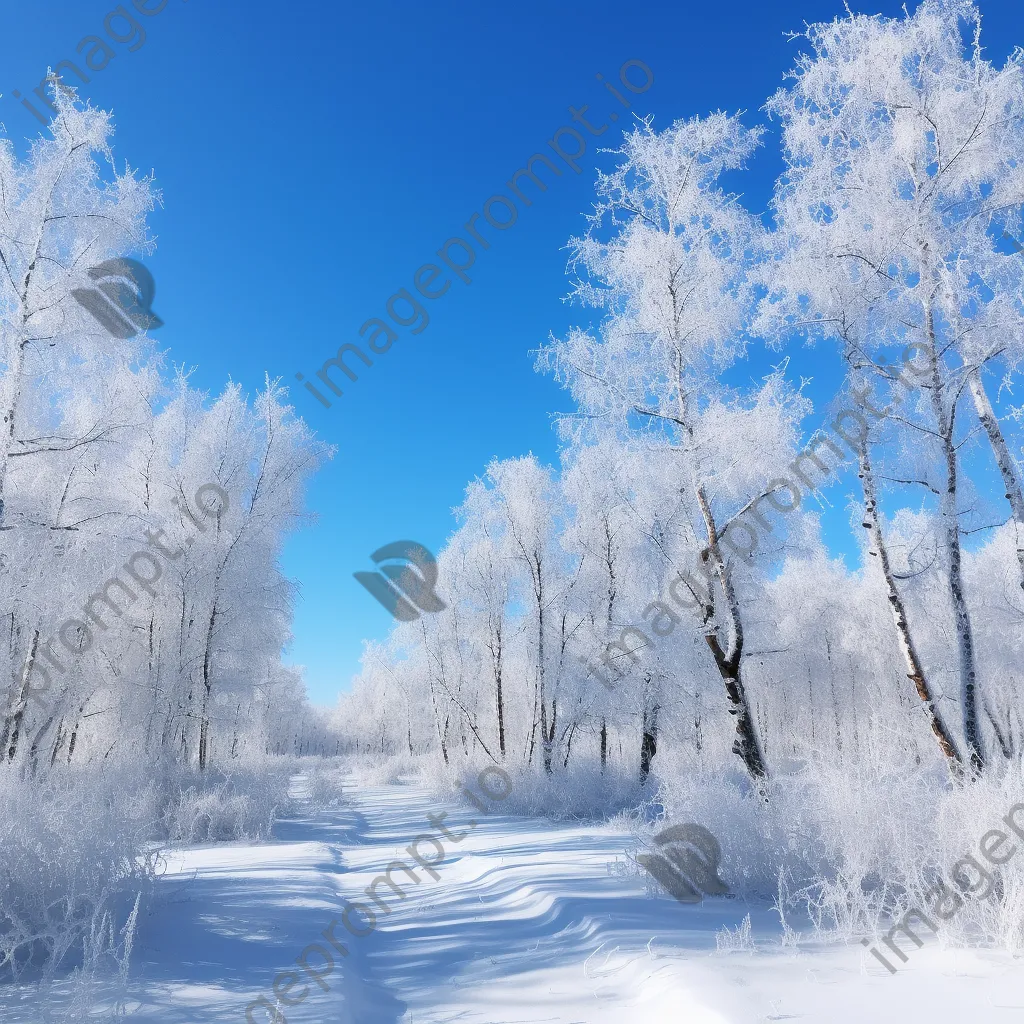 Frosted trees in front of a glacial landscape - Image 4