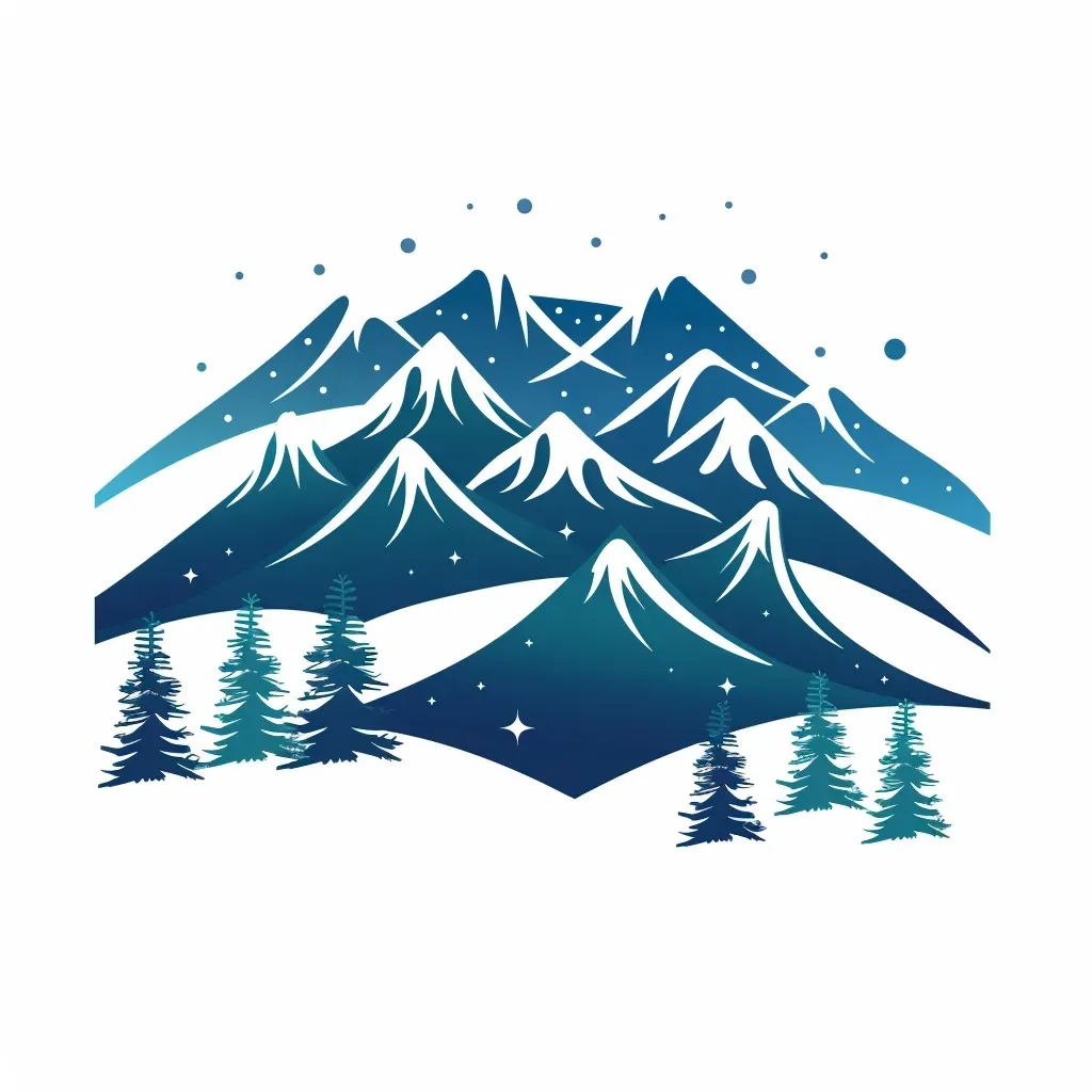 Ski Resort Logo with Snowy Mountains - Image 3