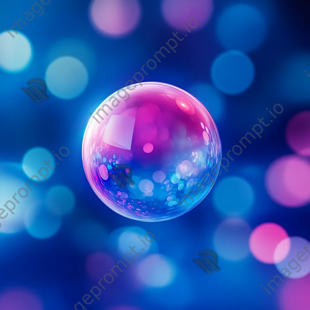 Blue and magenta gradient with spherical bokeh - Image 1