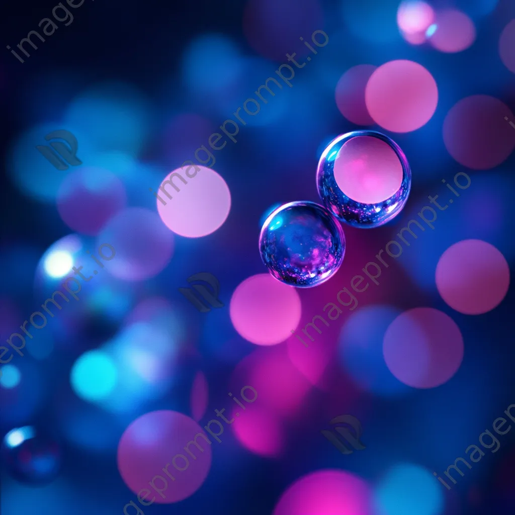 Blue and magenta gradient with spherical bokeh - Image 3