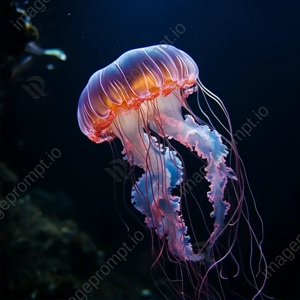 Bioluminescent jellyfish in the deep ocean - Image 2