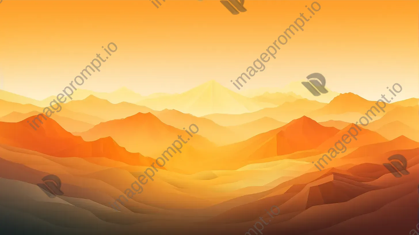 Polygonal depiction of serene mountain landscape at sunrise - Image 3