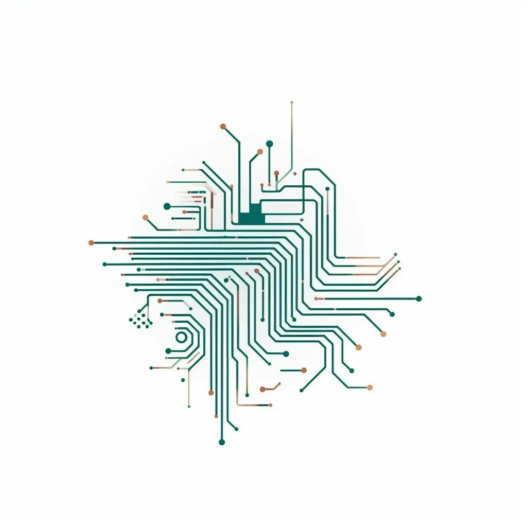 Tech startup logo with abstract circuit pattern - Image 4