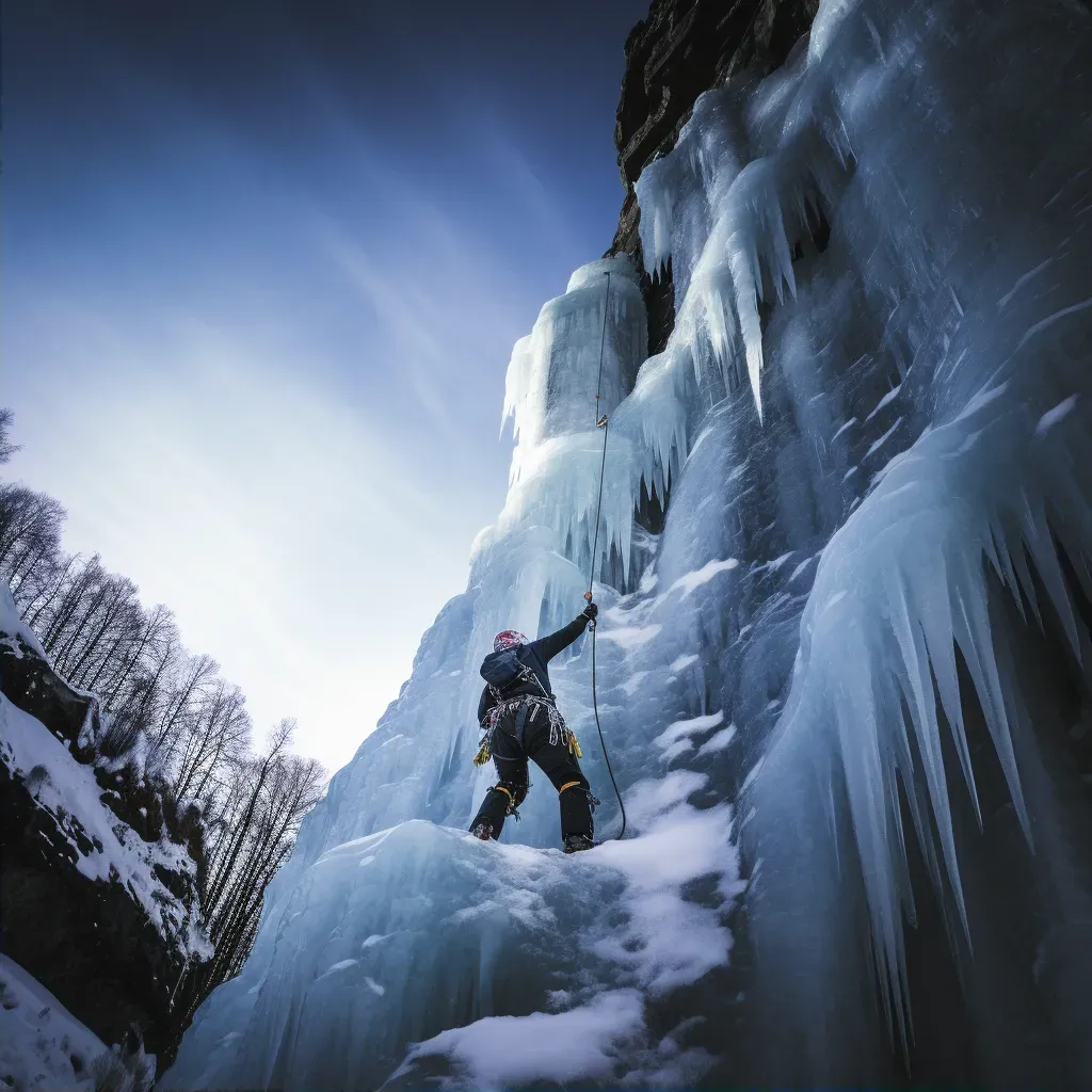 ice climber frozen waterfall - Image 2