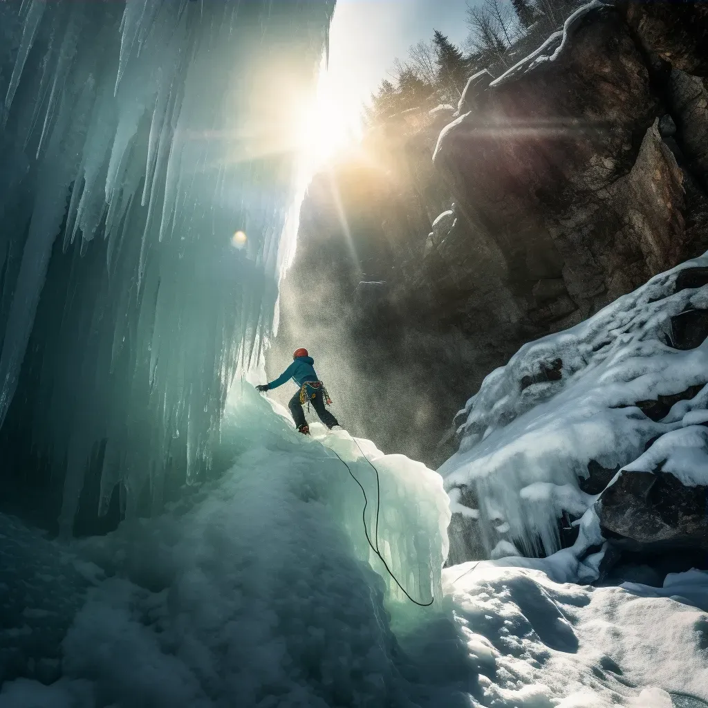 ice climber frozen waterfall - Image 3