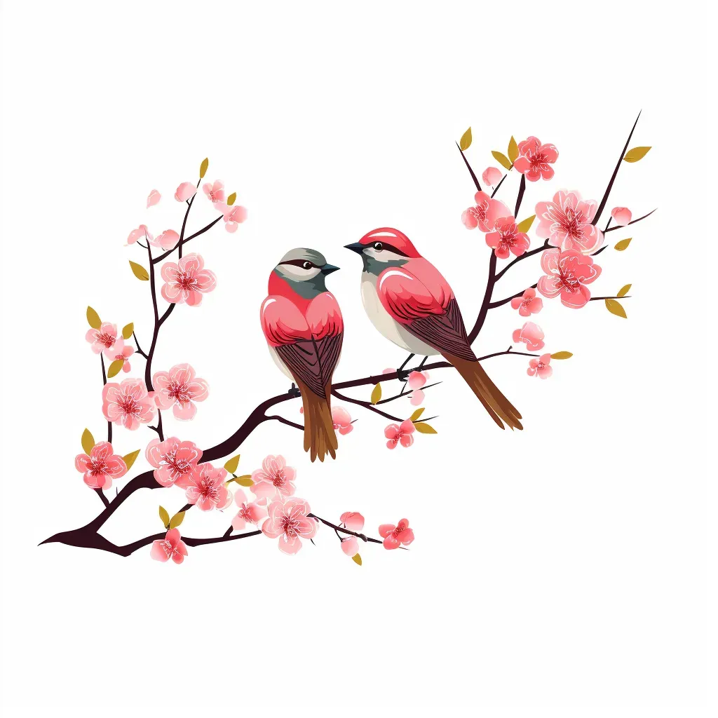 Chirping birds and blossoming tree logo - Image 2