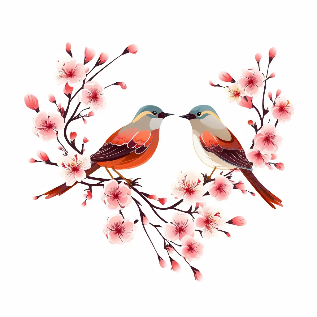 Chirping birds and blossoming tree logo - Image 4