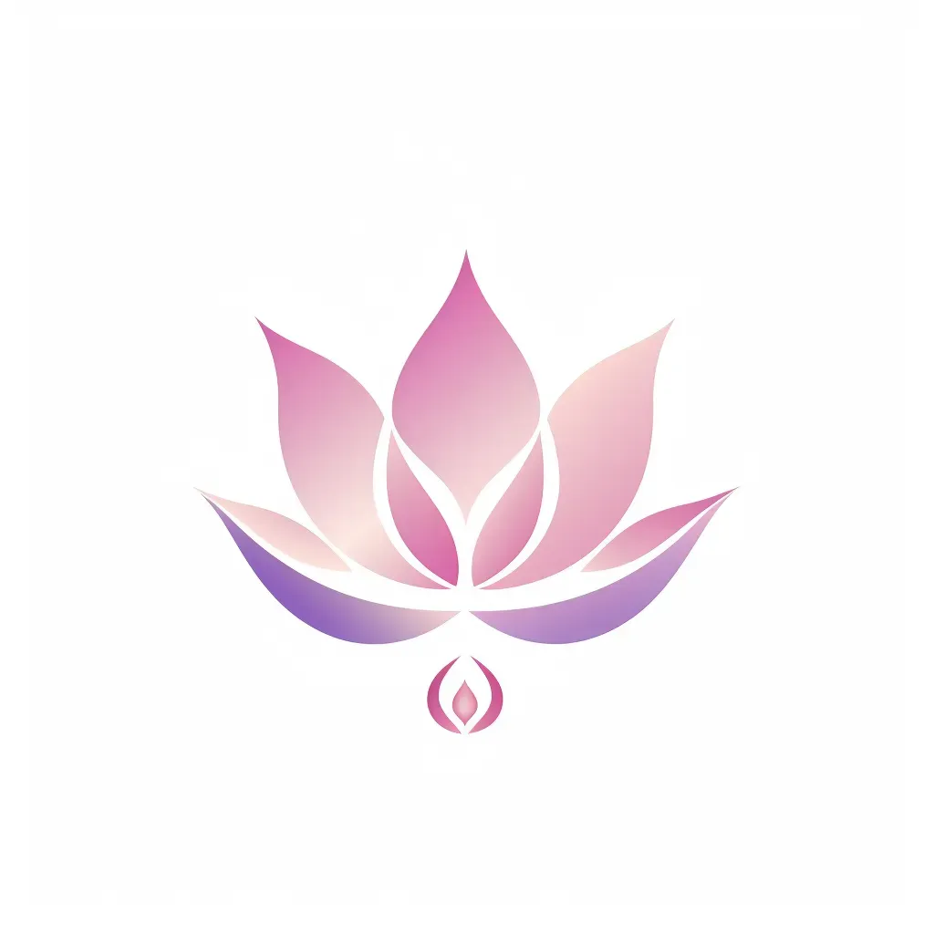 Lotus flower symbol logo design for women