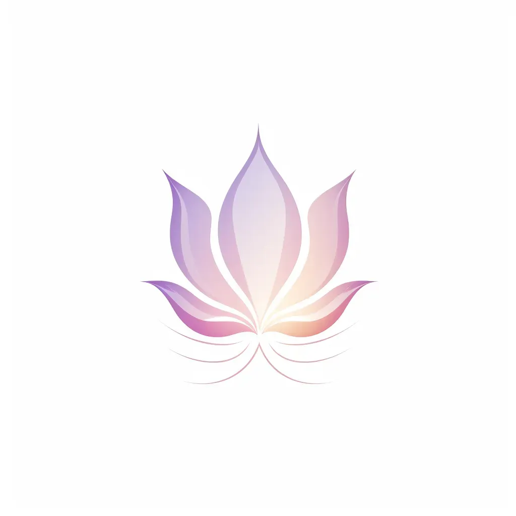 Lotus flower symbol logo design for women