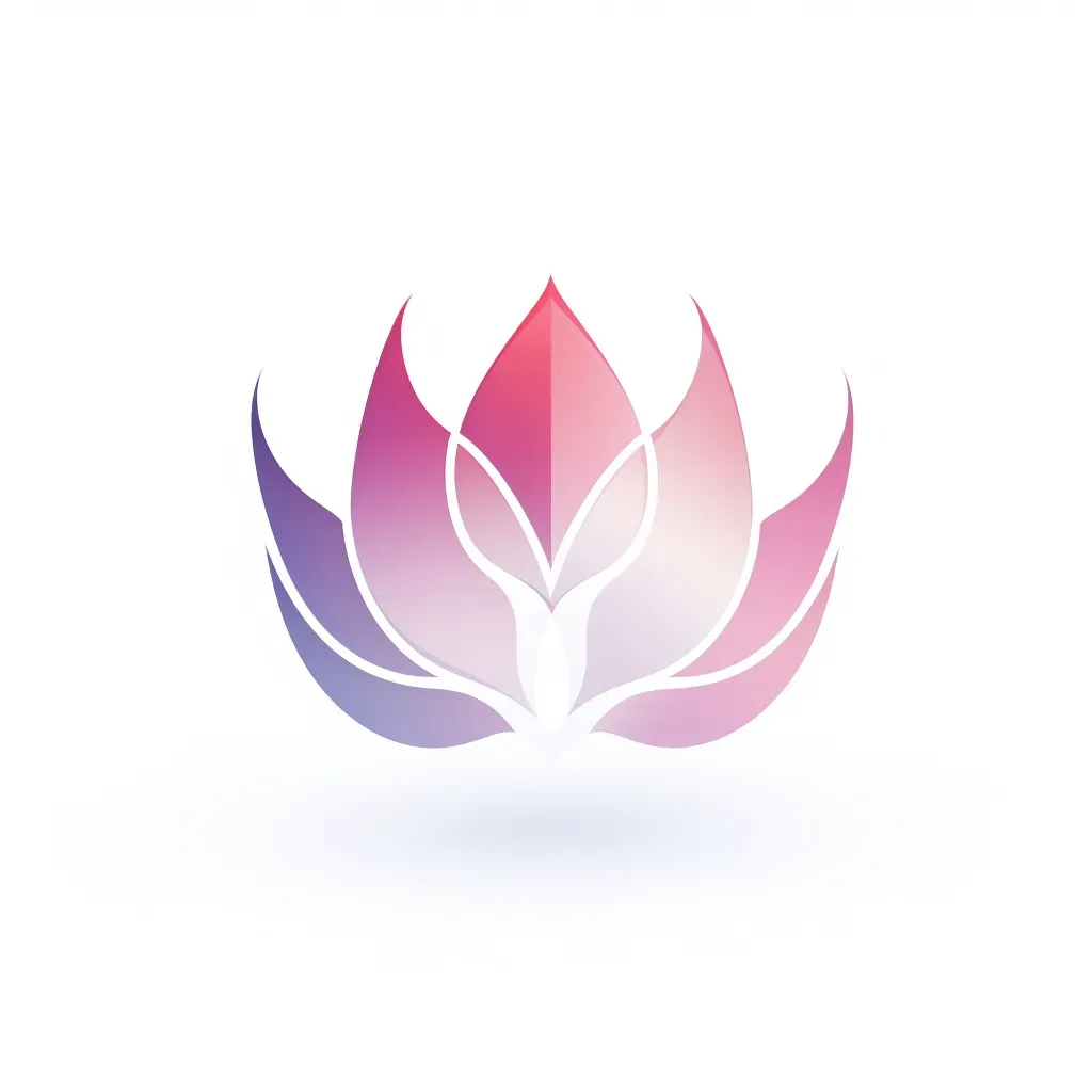 Lotus flower symbol logo design for women