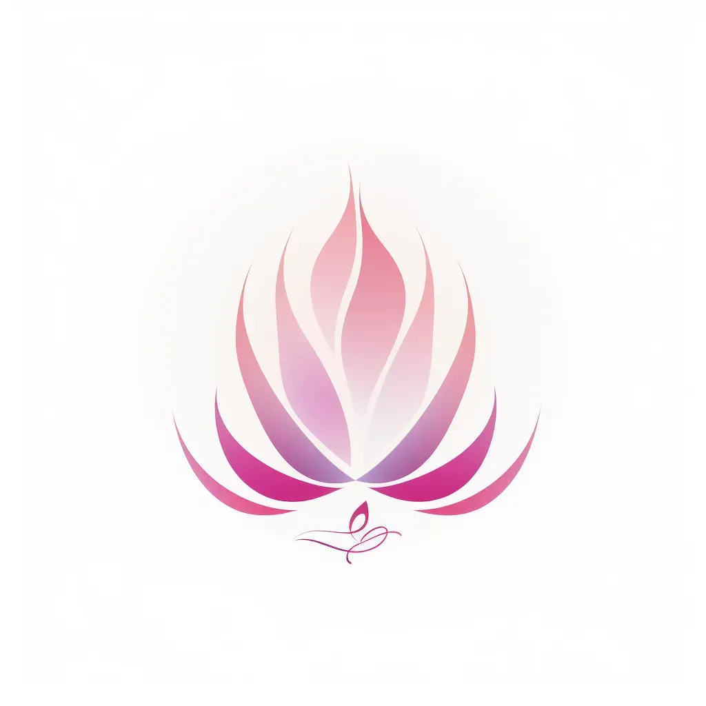 Lotus flower symbol logo design for women