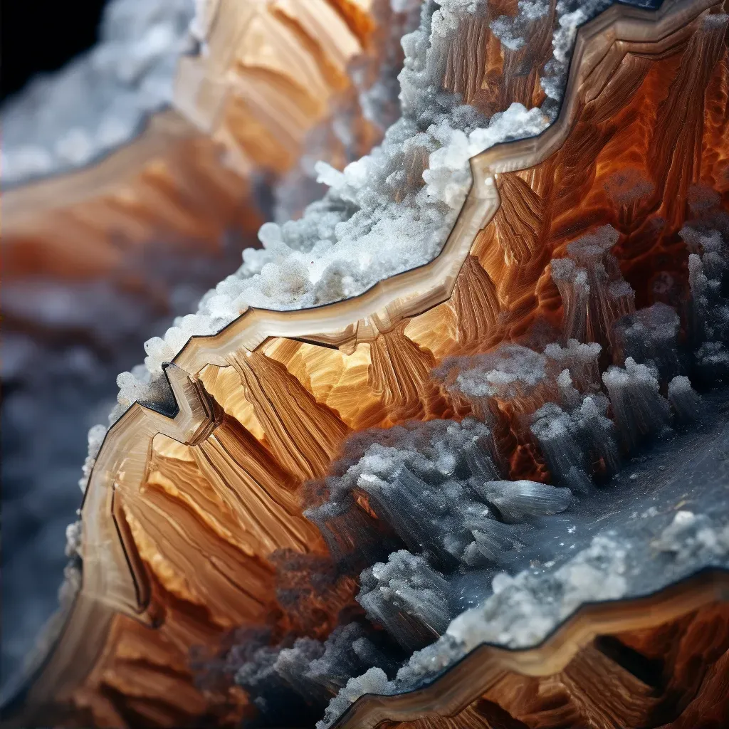 Close-up of salt deposits on a weathered rock - Image 2