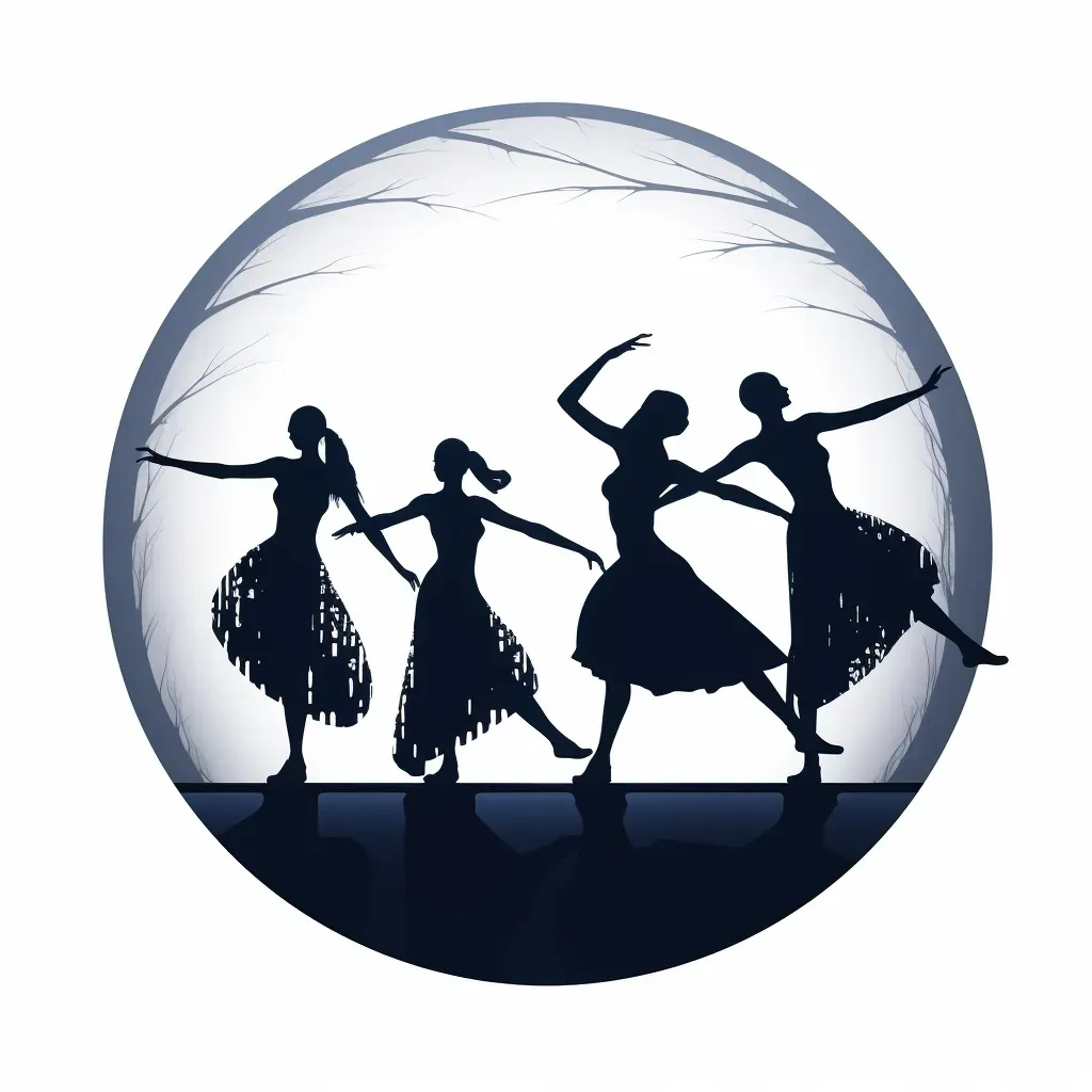 Shadow Dancers Logo - Mystical figures in a graceful dance under moonlight - Image 3