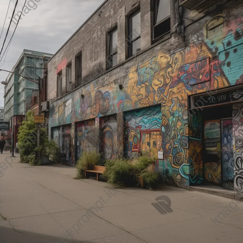 Downtown street scene with eclectic storefronts on Fujifilm GFX 100S - Image 3