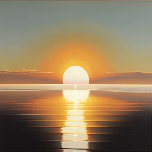 Sunrise over a calm ocean, symbolizing hope and promise for a new day - Image 1