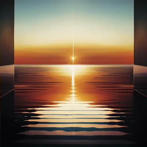 Sunrise over a calm ocean, symbolizing hope and promise for a new day - Image 2