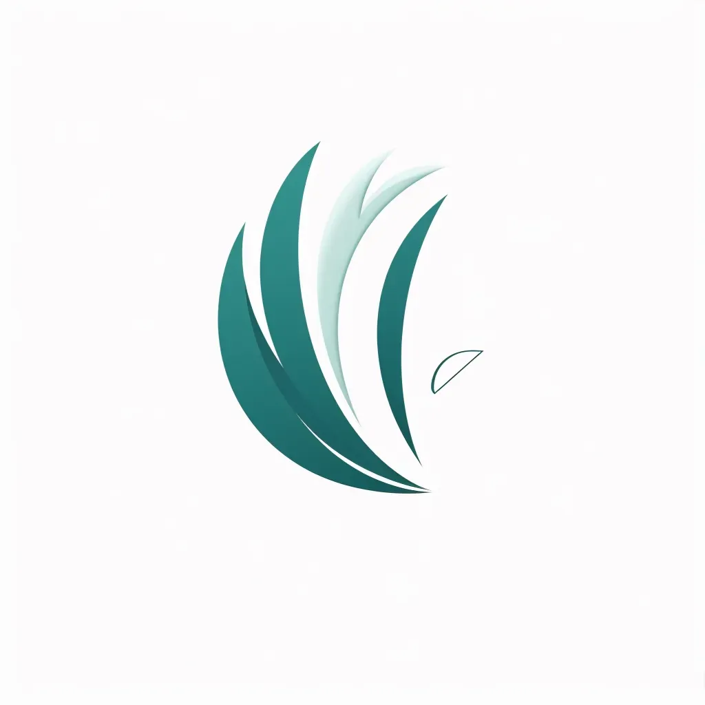 Abstract Feather Shape Logo