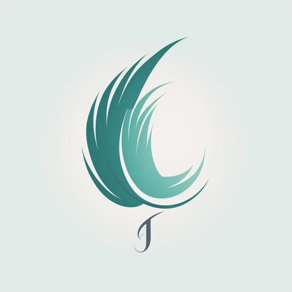 minimalist abstract feather shape logo - Image 4