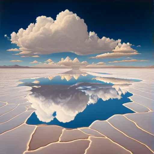 Salt flat mirroring the sky - Image 3