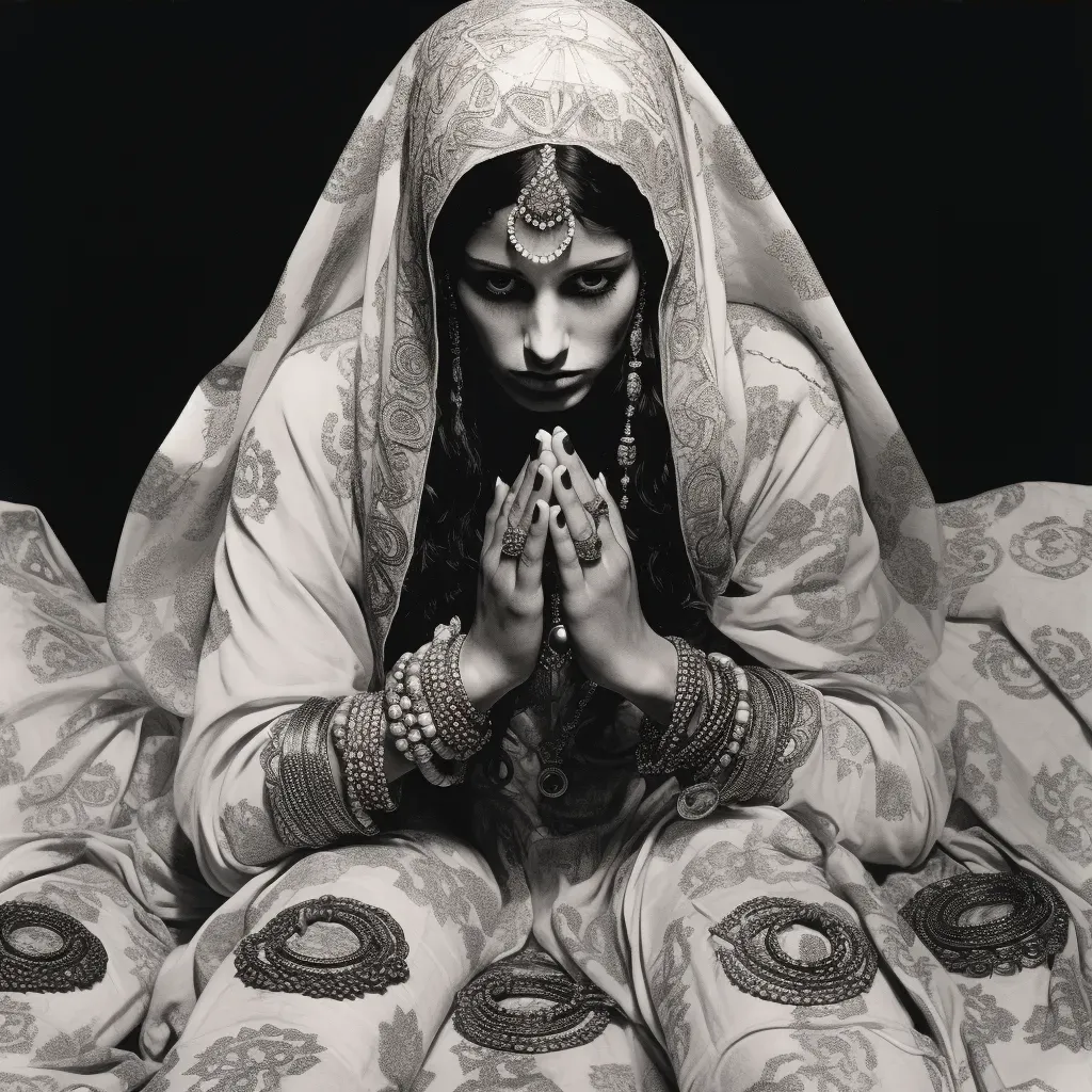 Moroccan henna ceremony with decorated bride hands - Image 3