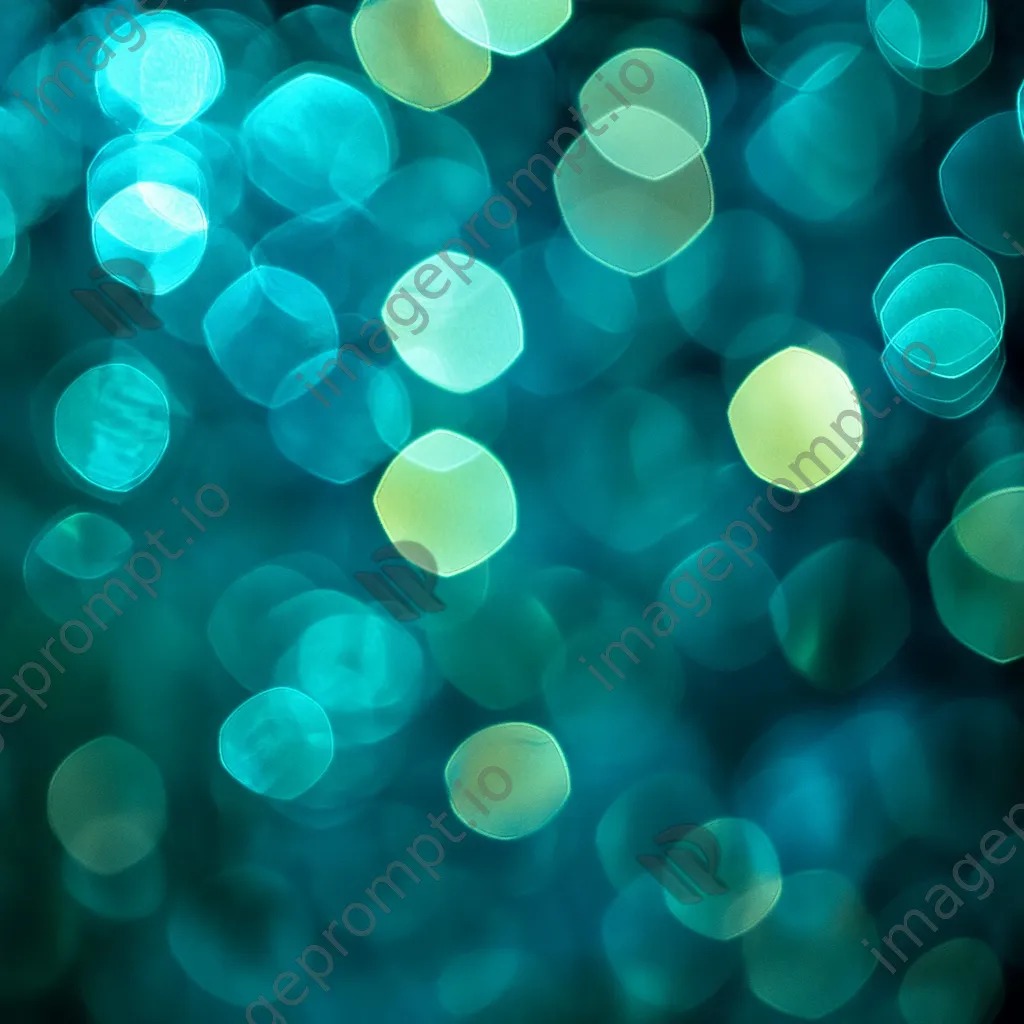 Gradient of turquoise to teal with hexagonal bokeh effects - Image 4