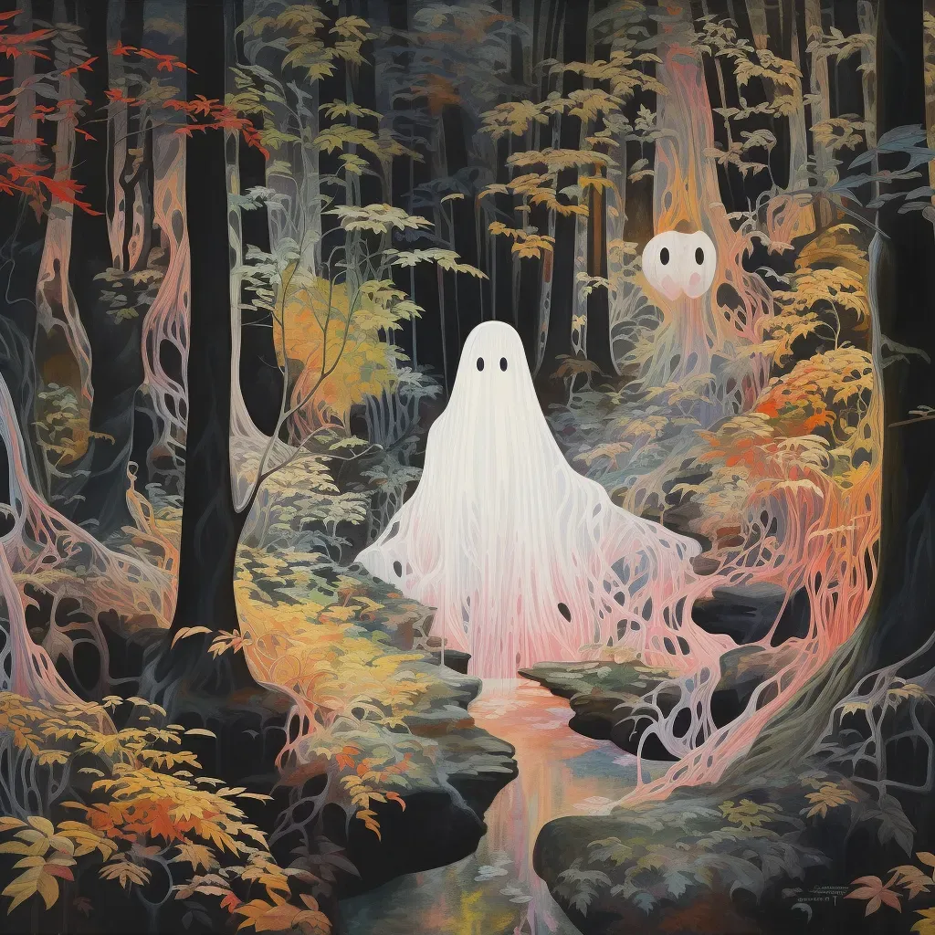 Ghostly figure in life-filled forest - Image 2