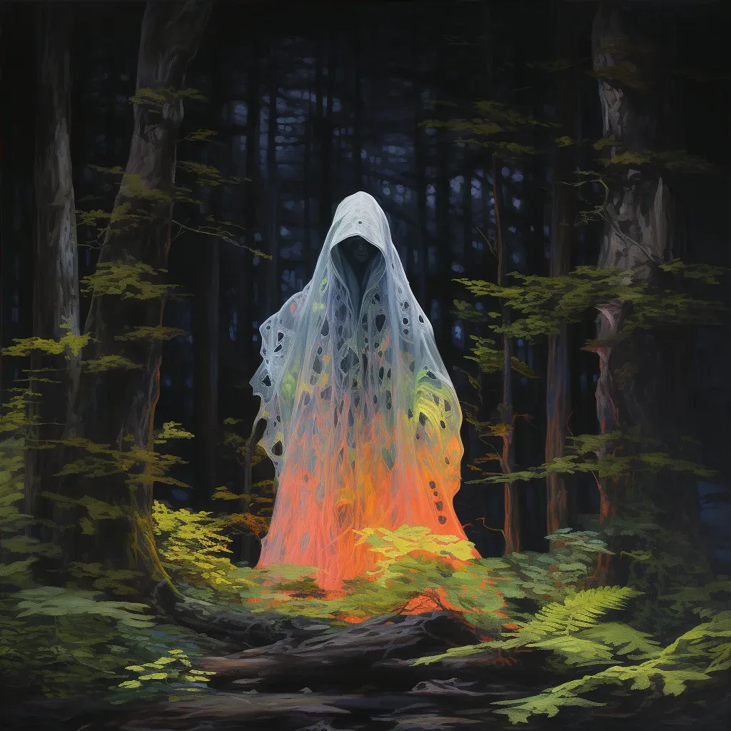 Ghostly figure in life-filled forest - Image 4