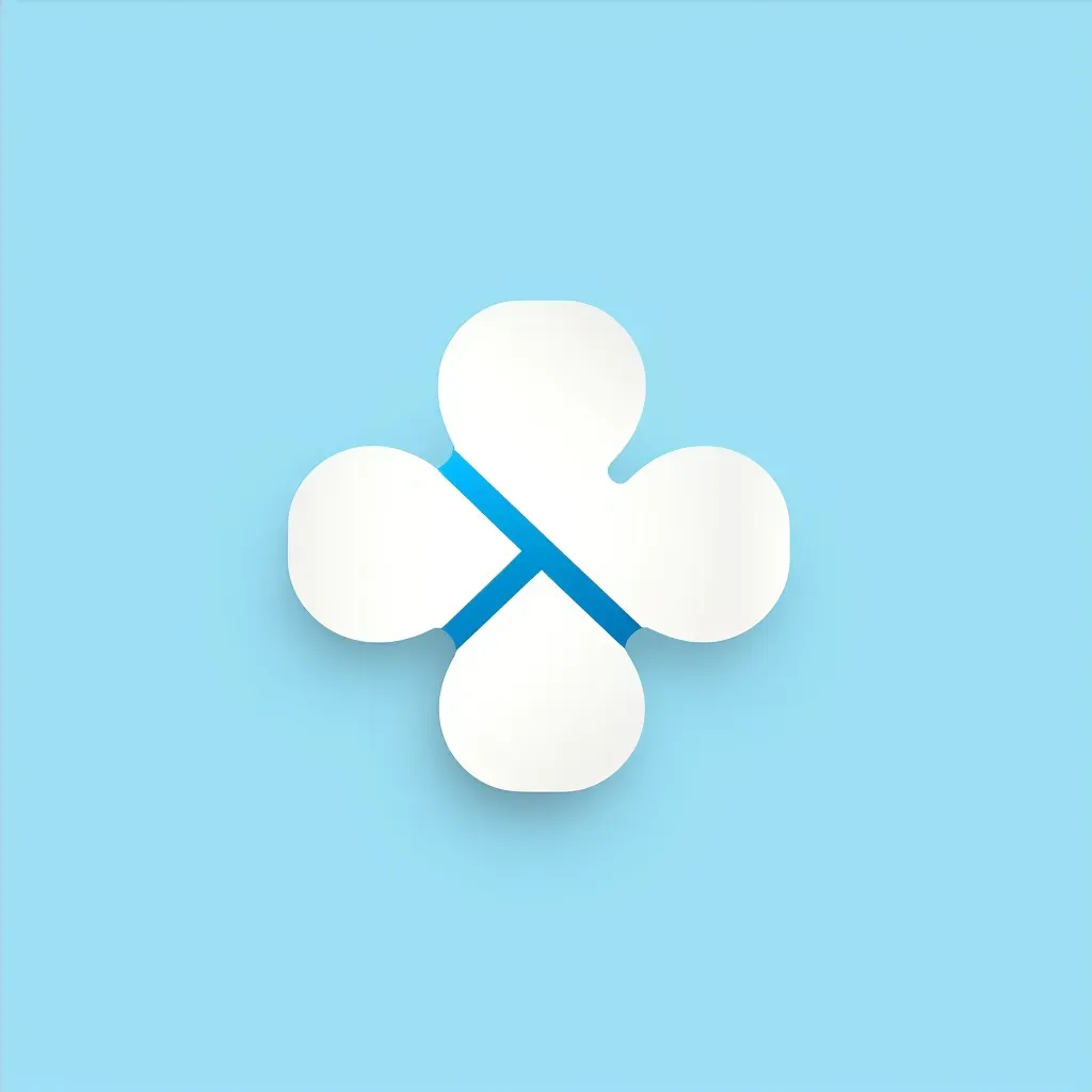 Minimalist and modern cross icon medical device company logo in blue and white colors - Image 4